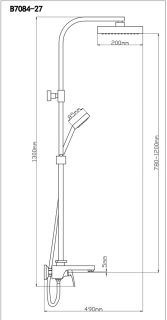 Душевая стойка BOOU B7084-27 хром